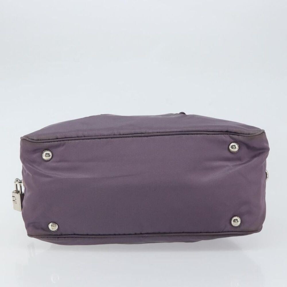 Prada Buckle Dome Satchel Tessuto Purple Nylon Handbag - Picture 15 of 16